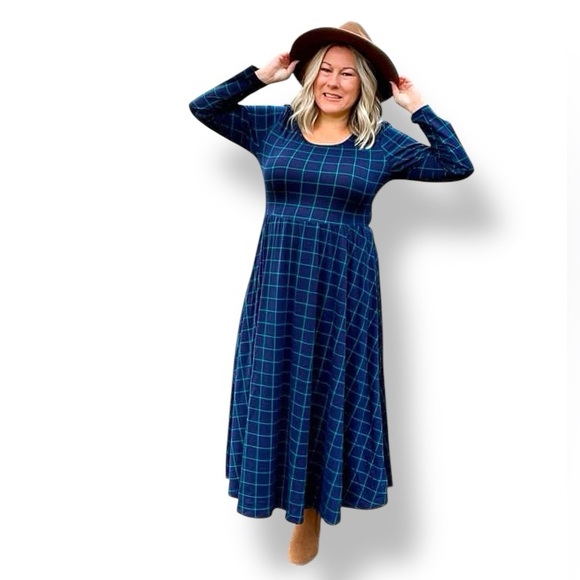 LuLaRoe Ryane Empire Waist Midi Dress - Picture 1 of 7